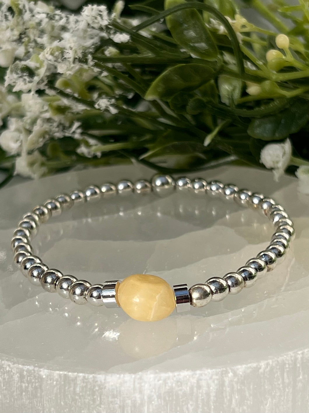 Silver & yellow calcite