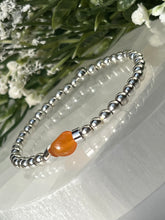 Load image into Gallery viewer, Silver &amp; Orange carnelian
