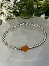 Load image into Gallery viewer, Silver &amp; Orange carnelian
