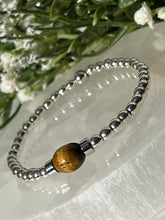 Load image into Gallery viewer, Silver &amp; Tigers eye
