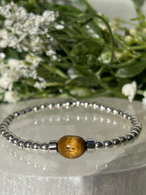 Load image into Gallery viewer, Silver &amp; Tigers eye
