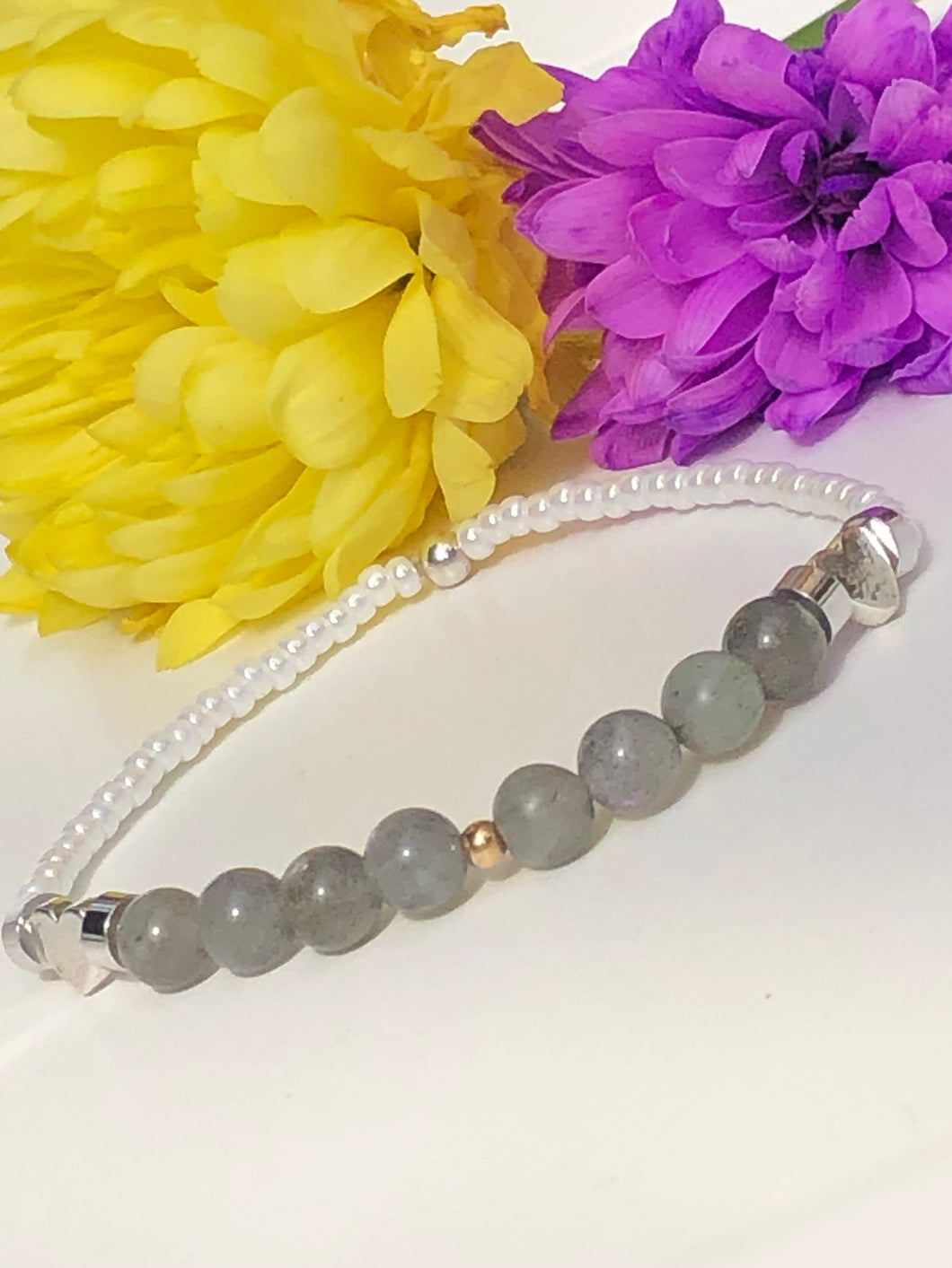 Labradorite & seed bead